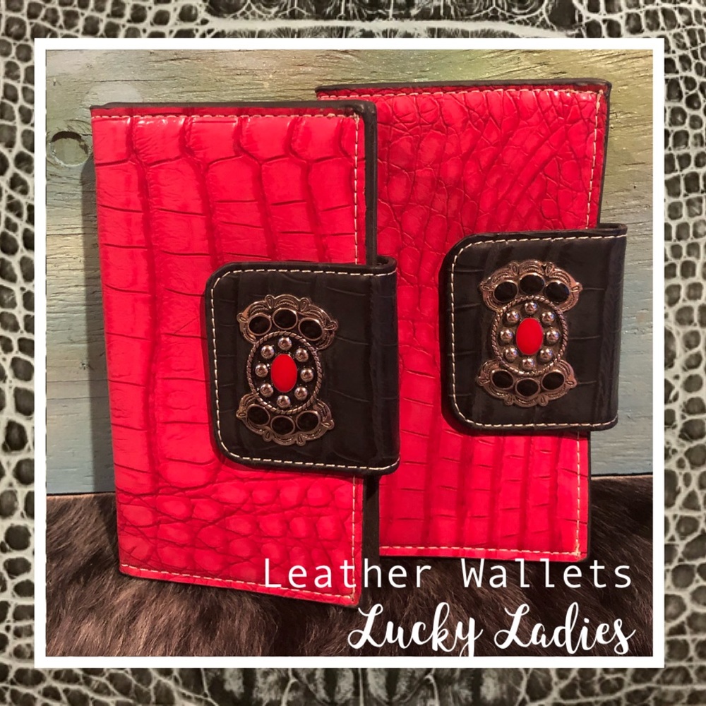 🎒 Wallet Alligator Print & Real Leather Clutch